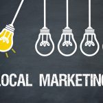 local marketing and lightbulb icons