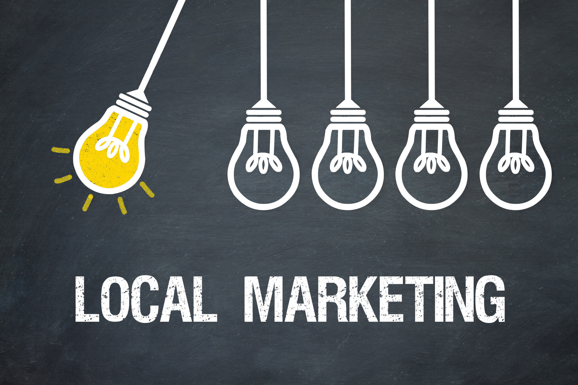 local marketing and lightbulb icons