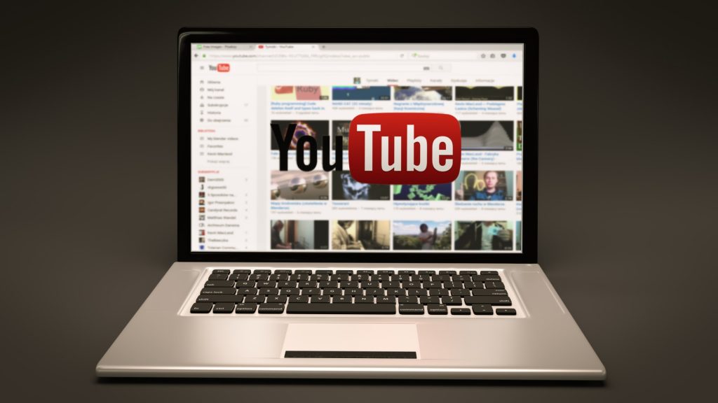 youtube videos on laptop