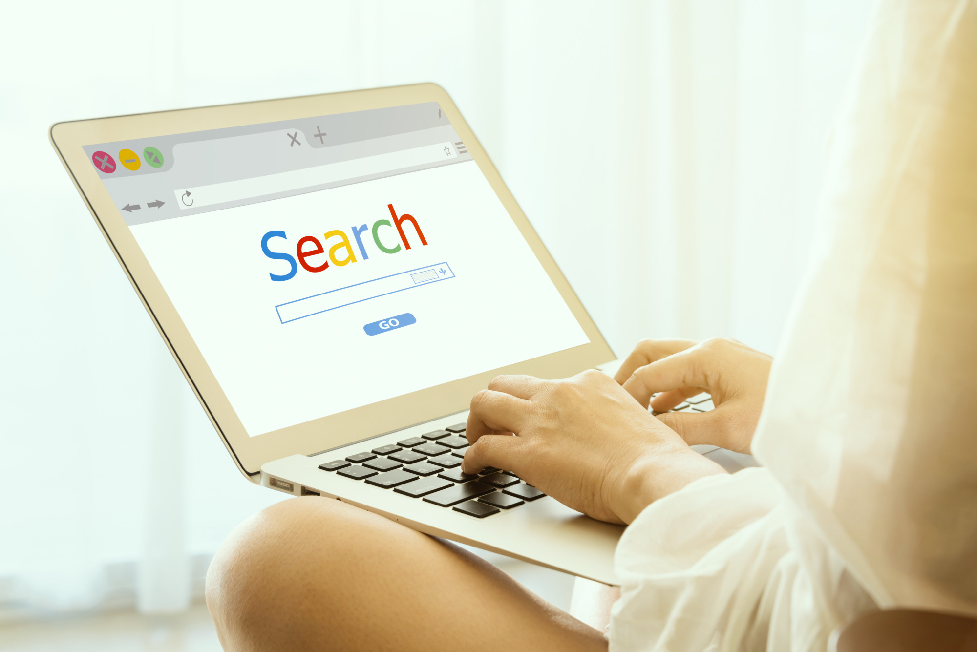google search on laptop