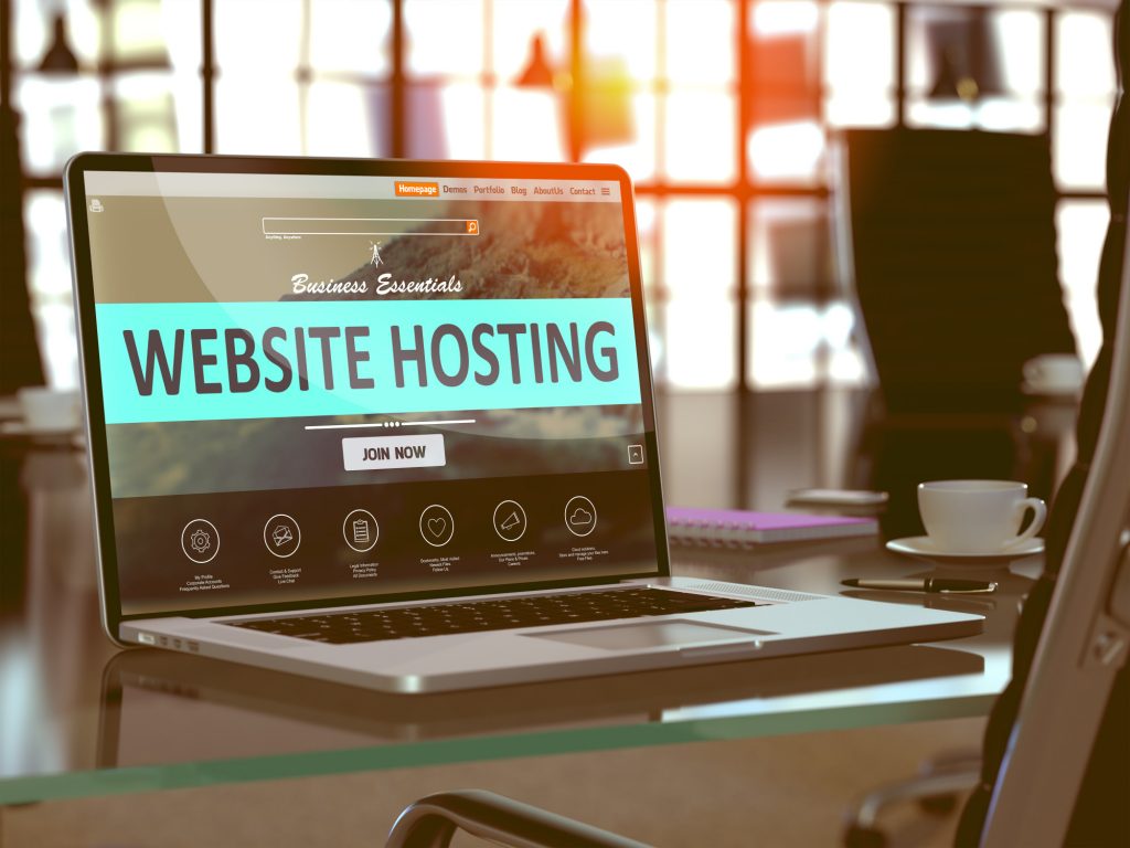 website hosting on laptop
