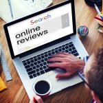 online reviews on laptop