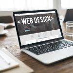 web design on laptop screen