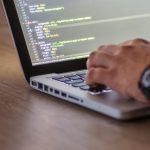 web development code on laptop