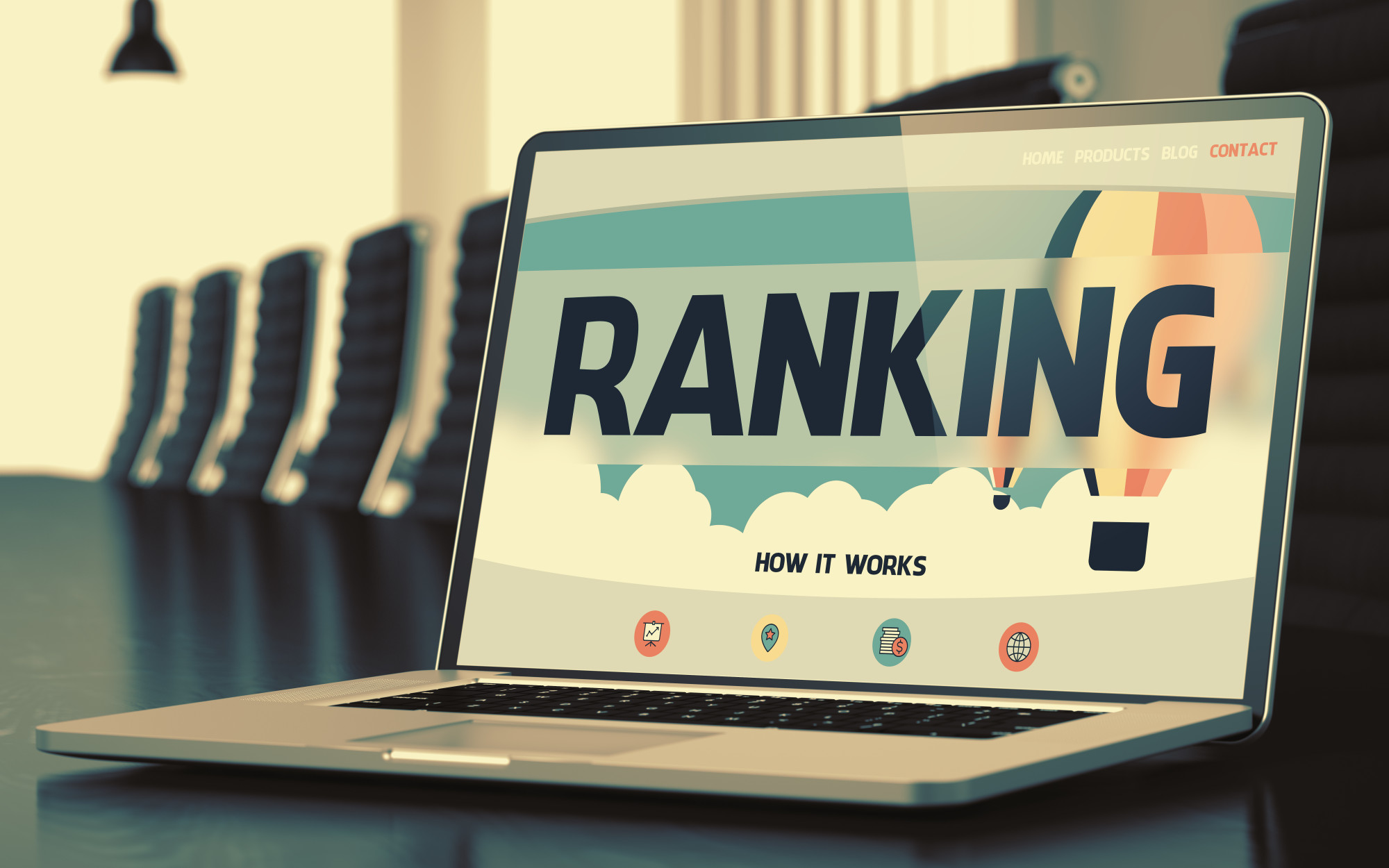 ranking on laptop