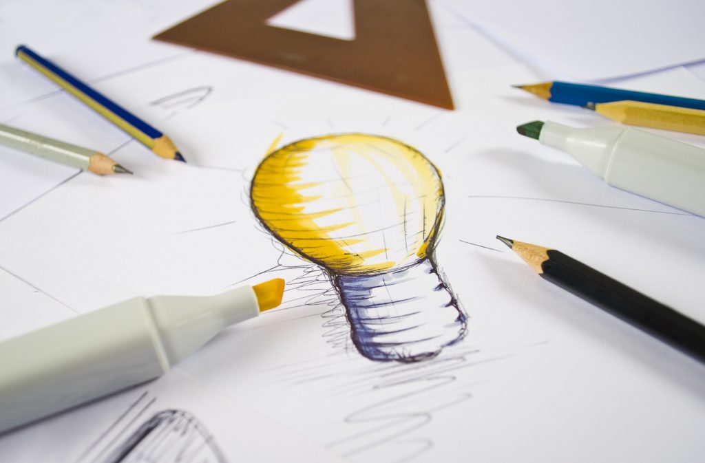 sketch of lightbulb