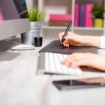 person working at desk