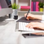 person working at desk