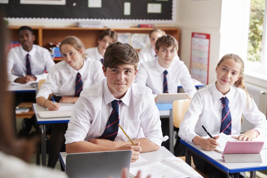 Students in a Private School Classroom